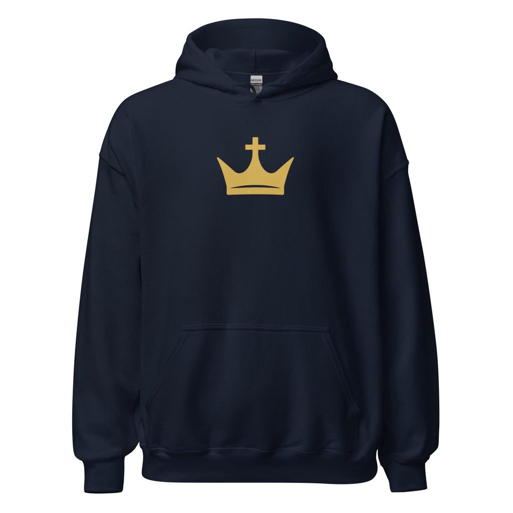 Cross On Rib Crown & Cross Faith Hoodie - Navy – Kingdom Legacy Coaching
